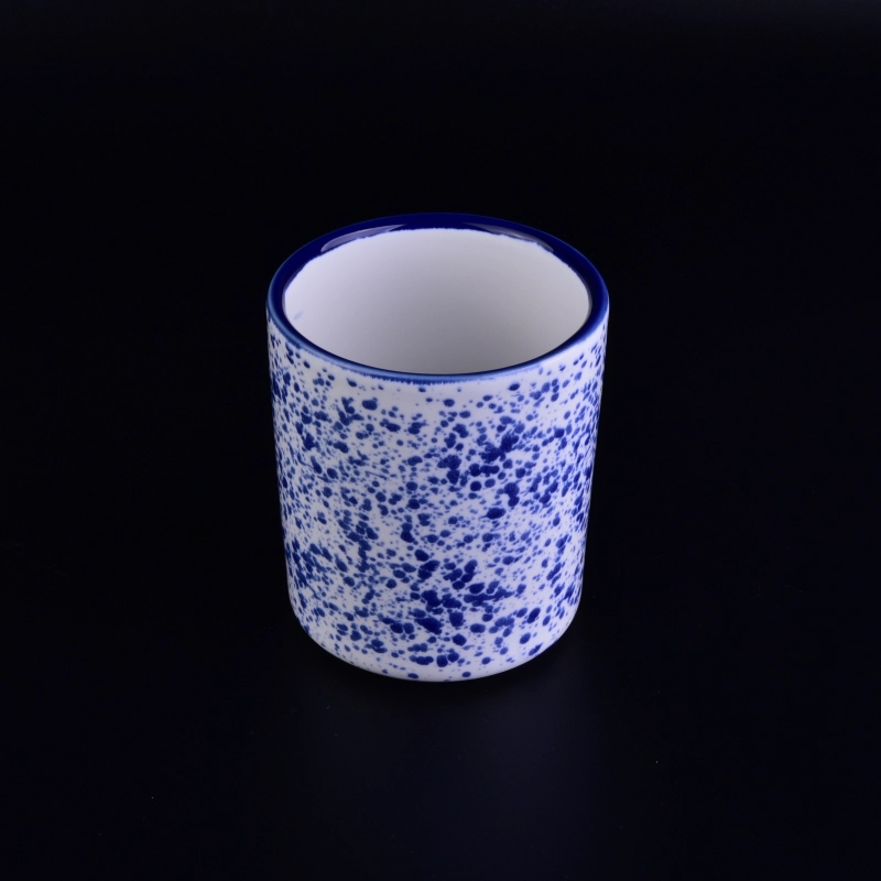 Home Wedding Decorative Blue Pocking Ceramic Candle Holders Home Wedding Decorative Blue Pocking Ceramic Candle Holders