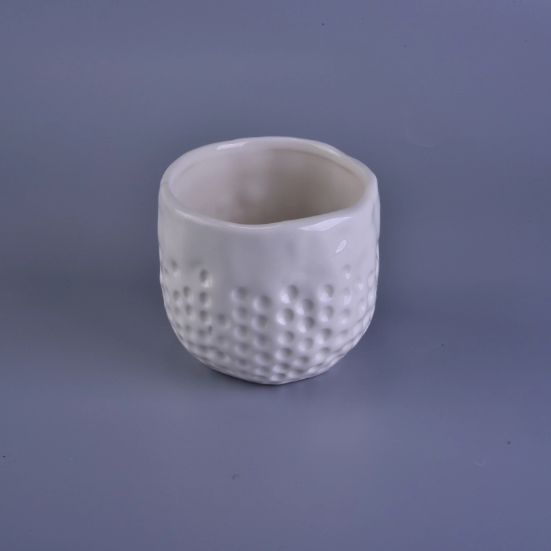 white ceramic candle holder
