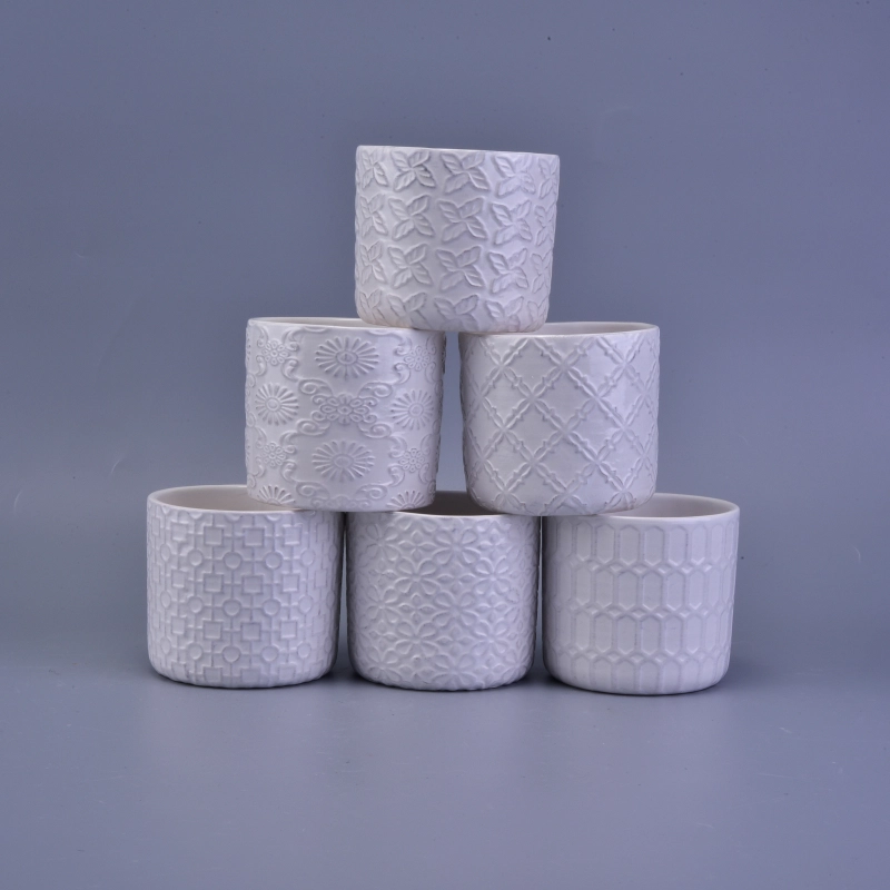 Beautiful hand made glazing white series of the ceramica cnadle holder Beautiful hand made glazing white series of the ceramica cnadle holder