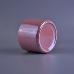 Beautiful color pearl glaze ceramic candle jars
