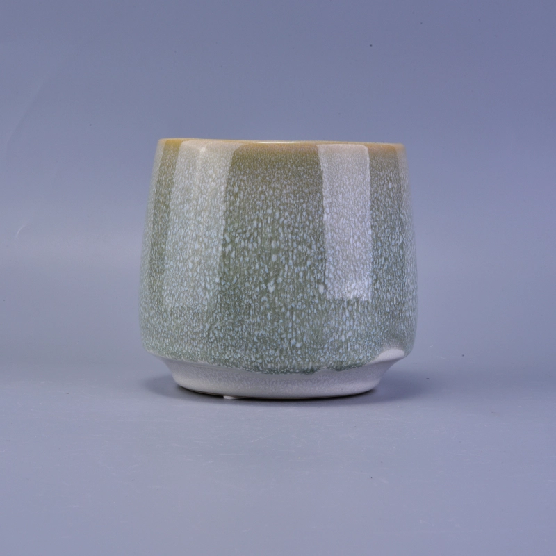 Crack glaze transmutation ceramic candle holder