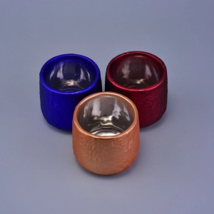Matte colorful coating ceramic candle jars wholesale