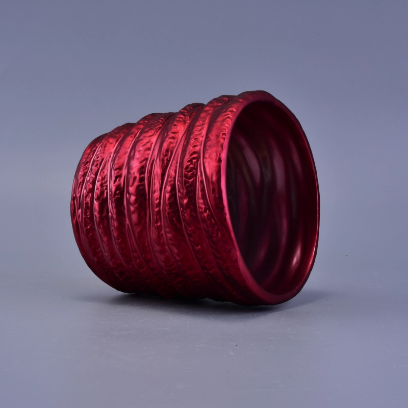 Decorative Banded Shining Colorful Coating Cylinder Ceramic Candle Holder Decorative Banded Shining Colorful Coating Cylinder Ceramic Candle Holder