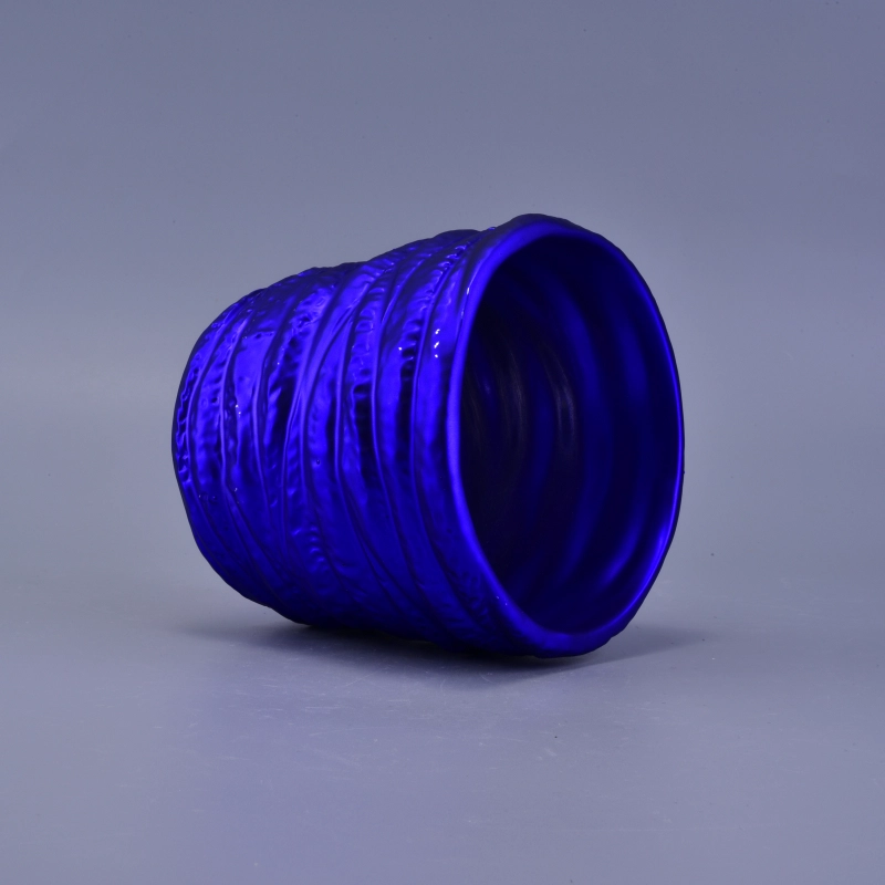 Decorative Banded Shining Colorful Coating Cylinder Ceramic Candle Holder Decorative Banded Shining Colorful Coating Cylinder Ceramic Candle Holder