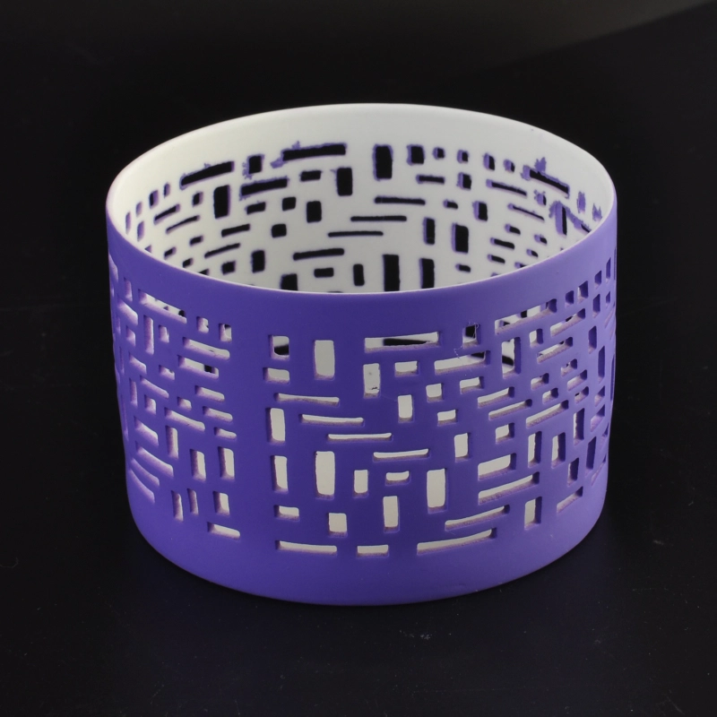 Wholesale colored cut ceramic candle holder