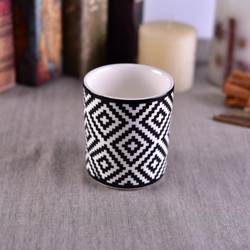 Decal printing votive ceramic candle holder Decal printing votive ceramic candle holder