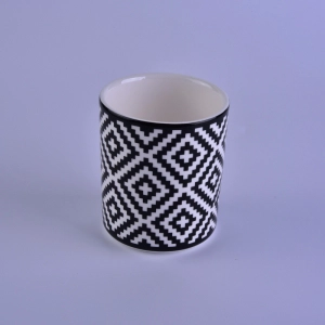 Decal printing votive ceramic candle holders wholesale