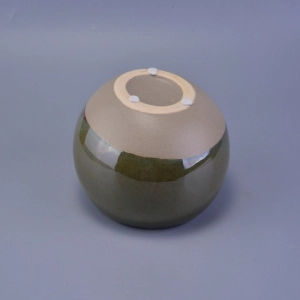 large round ceramic candle jar