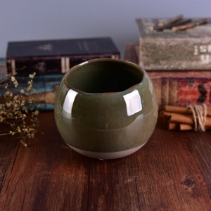 large round ceramic candle jar