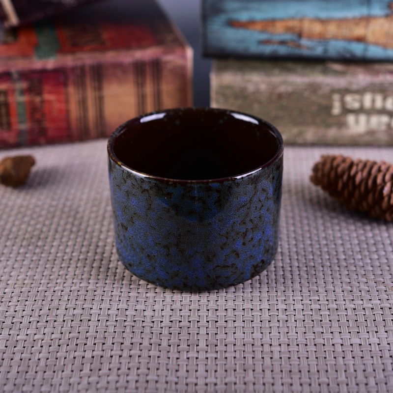 Transmutation glazed ceramic candle jar wholesale Transmutation glazed ceramic candle jar wholesale