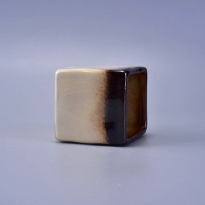 Transmutation Glazed Square Ceramic Candle Holder