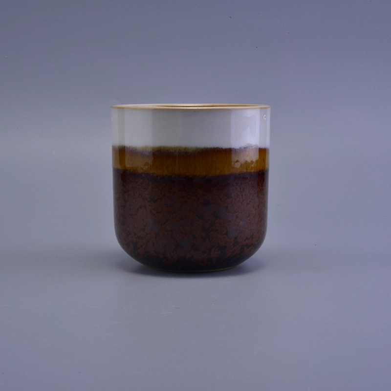 400ml 10OZ wax gradient ceramic candle holder for decoration