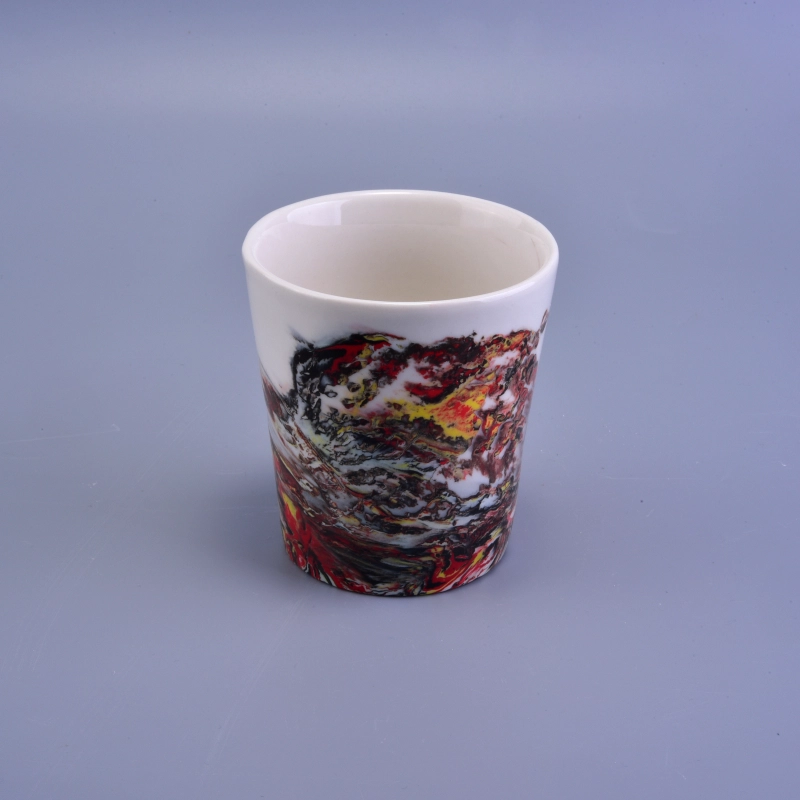 2017 New arrival unique design luxury glazing ceramic candle holder