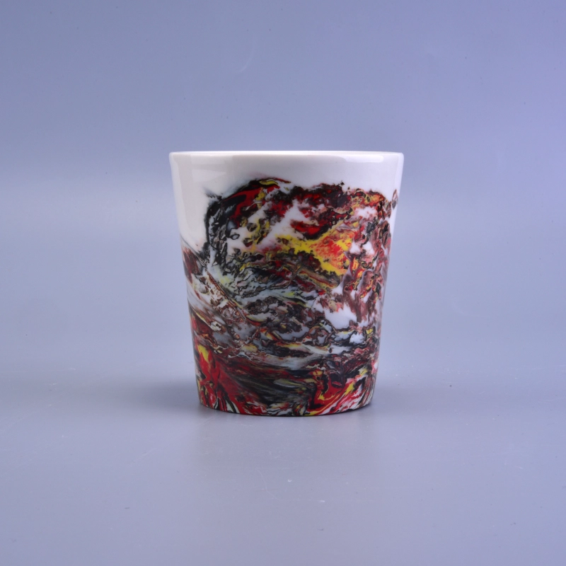 2017 New arrival unique design luxury glazing ceramic candle holder