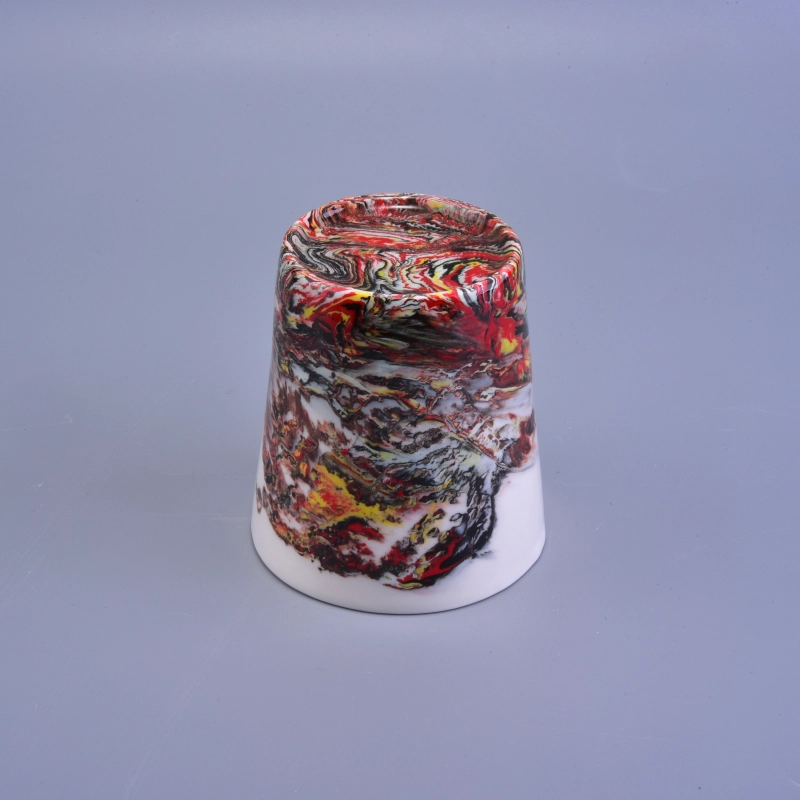 2017 New arrival unique design luxury glazing ceramic candle holder