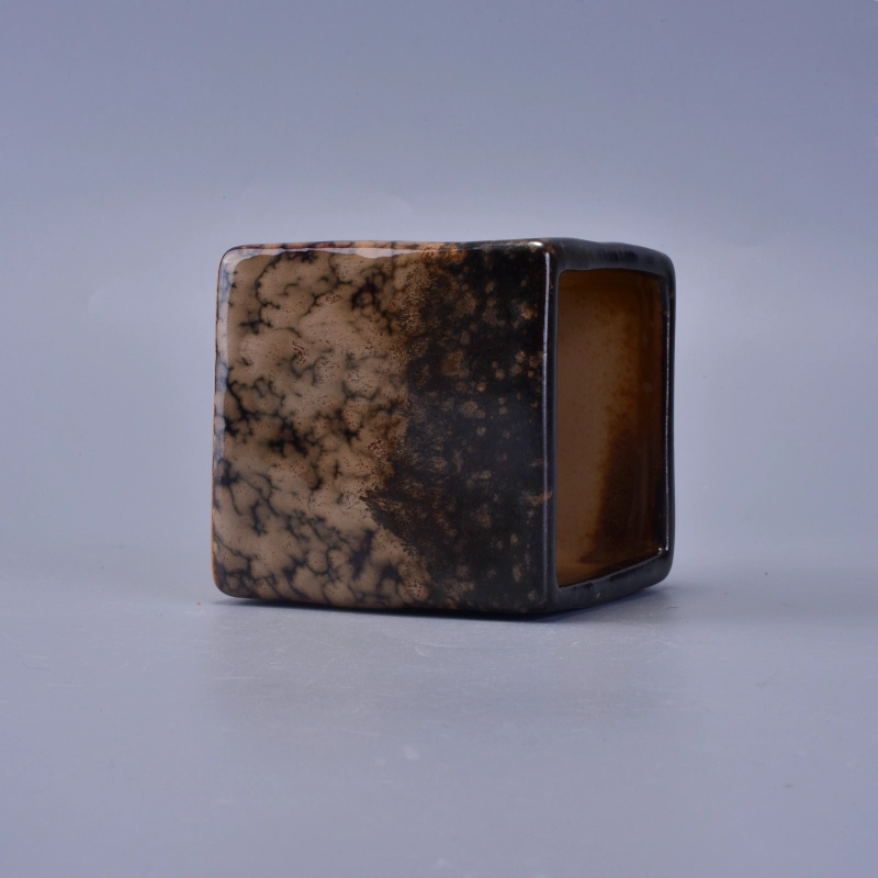 Ceramic Square Candle Jar