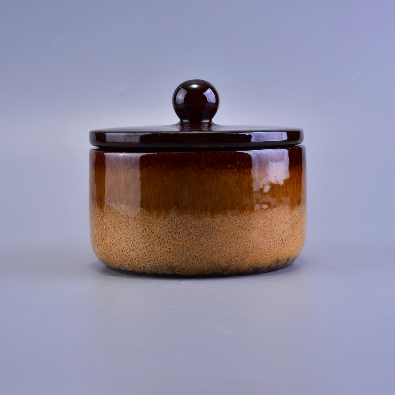 Scented ceramic candle jars with lid Scented ceramic candle jars with lid