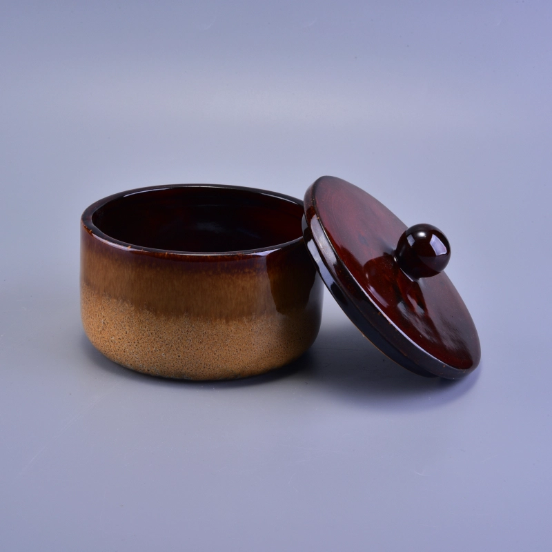 Scented ceramic candle jars with lid Scented ceramic candle jars with lid