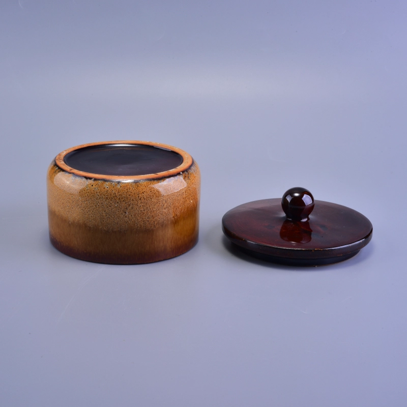 Scented ceramic candle jars with lid Scented ceramic candle jars with lid