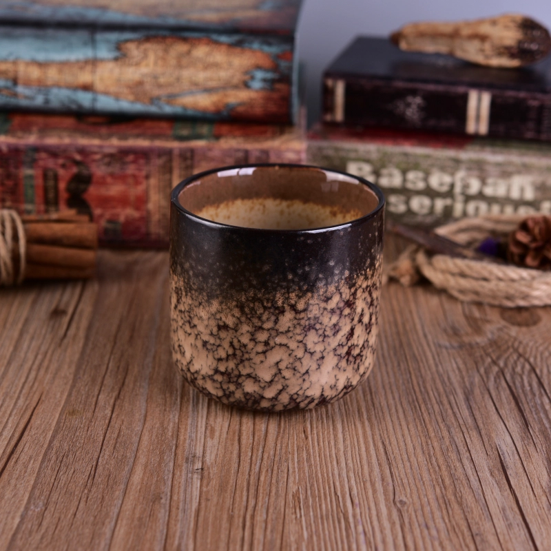 Cloudy Pattern Transmutation Glazed Votive Ceramic Candle Cup Cloudy Pattern Transmutation Glazed Votive Ceramic Candle Cup
