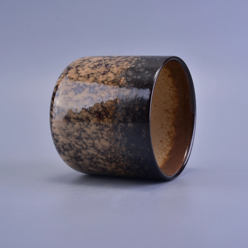 Cloudy Pattern Transmutation Glazed Votive Ceramic Candle Cup Cloudy Pattern Transmutation Glazed Votive Ceramic Candle Cup