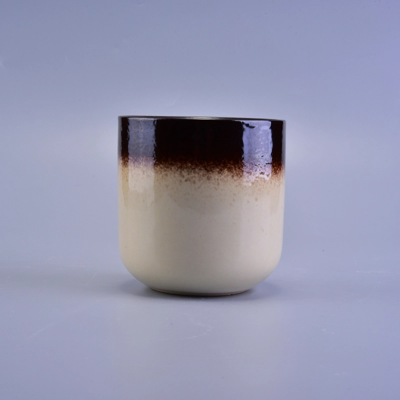 Wholesales Brown Ceramic Candle Jars