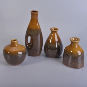 Transmutation glaze finish ceramic diffuser bottles