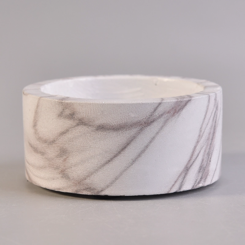 marble pattern cement candle holder decoration marble pattern cement candle holder decoration