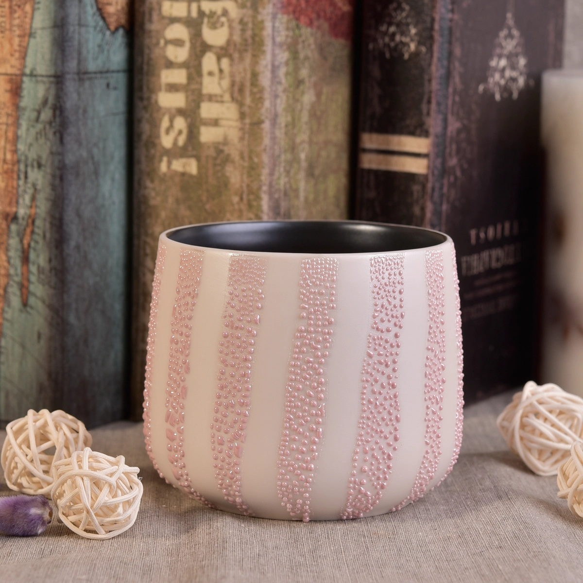Black inside special glazed candle making holders