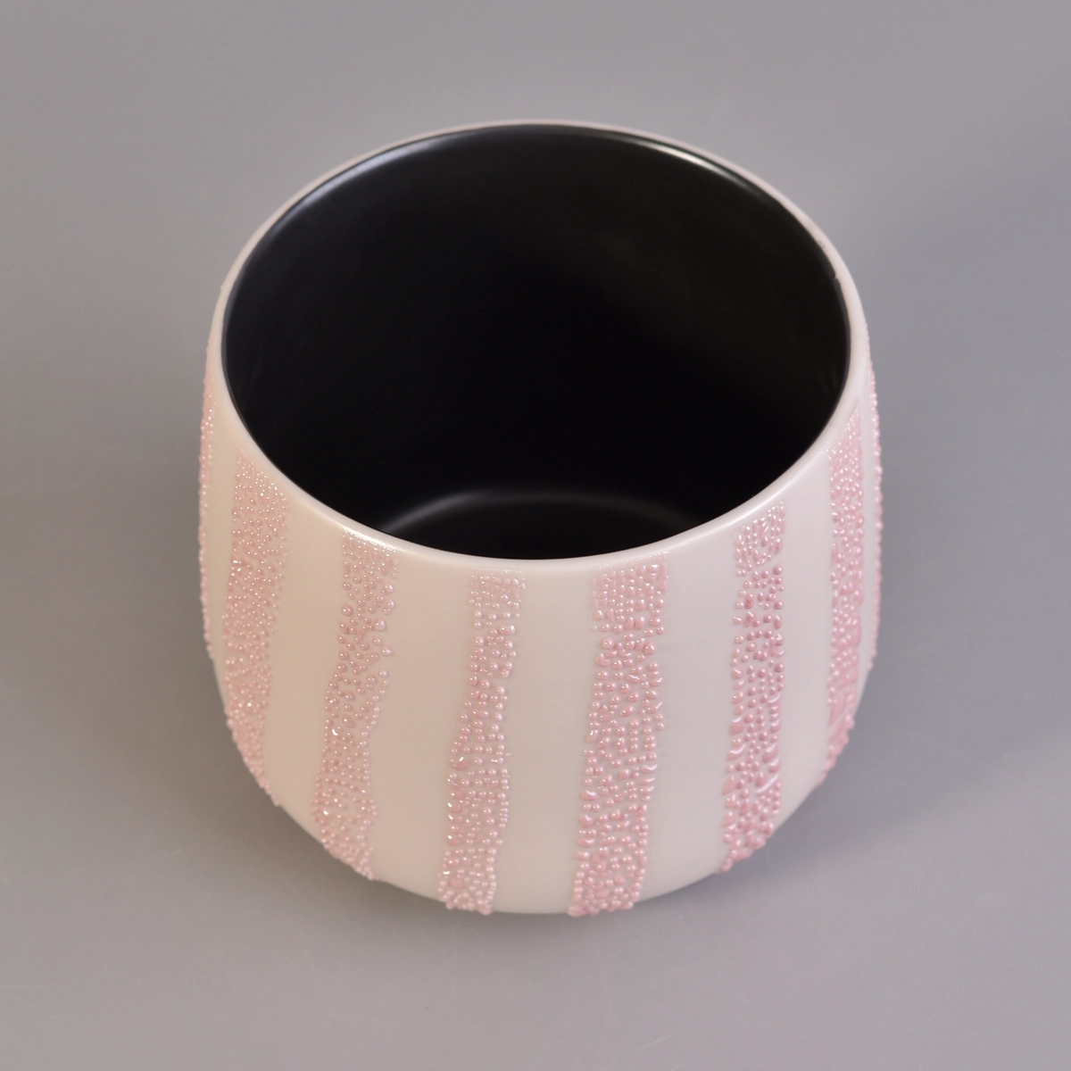 Black inside special glazed candle making holders