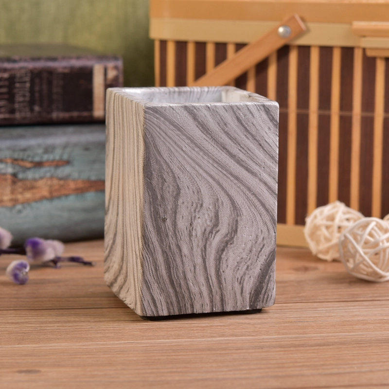 Newly craft handmade water transfer screen concrete candle jars Newly craft handmade water transfer screen concrete candle jars