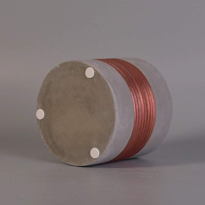 Wholesale handmade half rose gold plating concrete candle holders Wholesale handmade half rose gold plating concrete candle holders