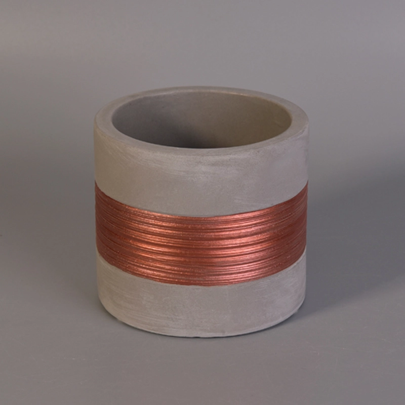 Wholesale handmade half rose gold plating concrete candle holders Wholesale handmade half rose gold plating concrete candle holders