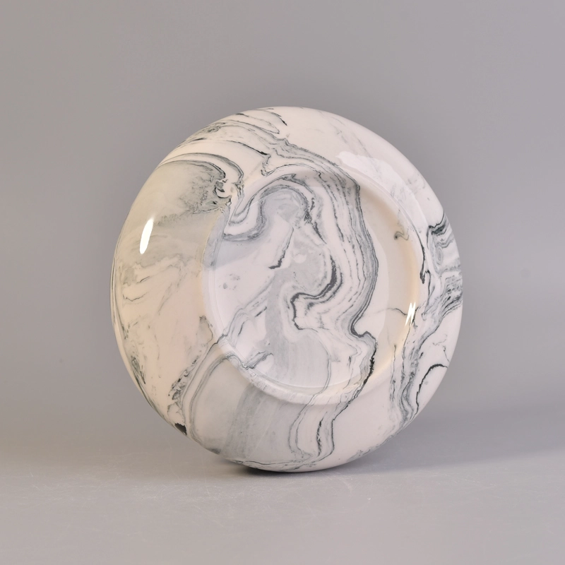 Special marble effect concrete gourd candle jar for decoration