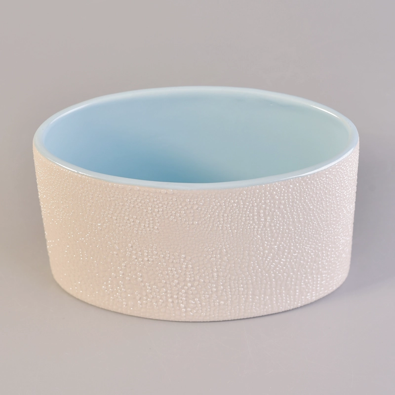 Pearl dot glazed ellipse ceramic soy wax candle holders Pearl dot glazed ellipse ceramic soy wax candle holders