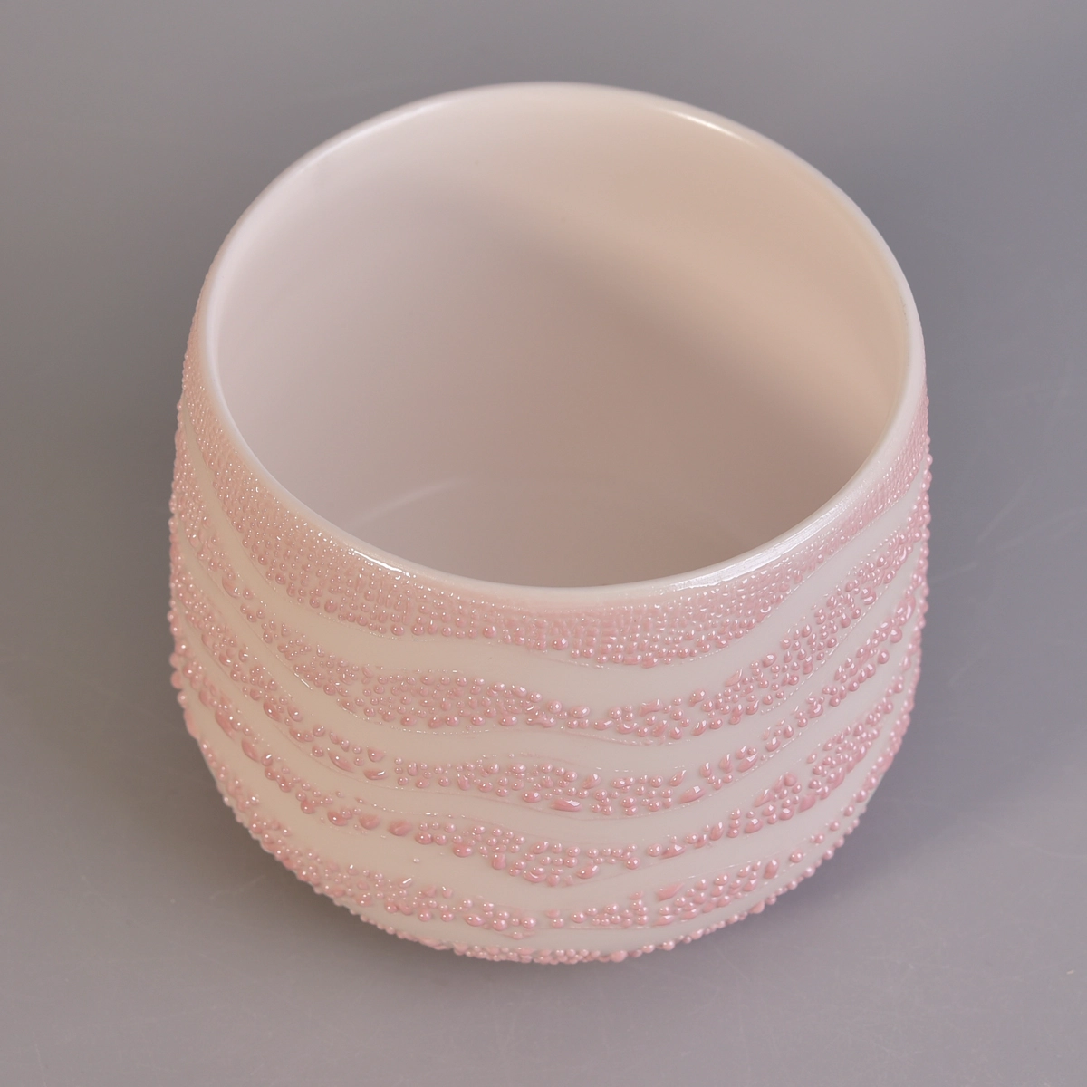 450ml round ceramic candle holder wholesale 