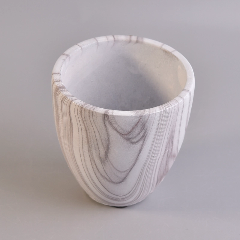 Popular hydrographics transfer printing concrete candle holder for decor Popular hydrographics transfer printing concrete candle holder for decor