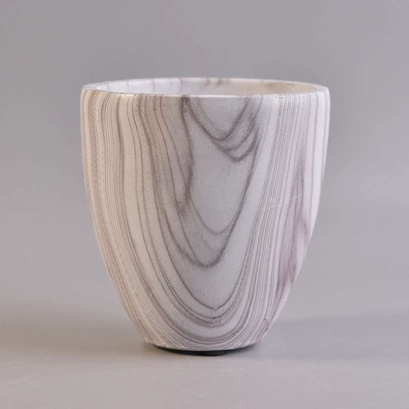 Popular hydrographics transfer printing concrete candle holder for decor Popular hydrographics transfer printing concrete candle holder for decor