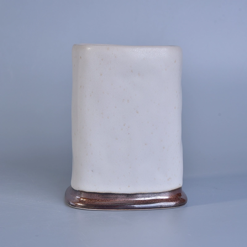 White ceramic scented candle vessels