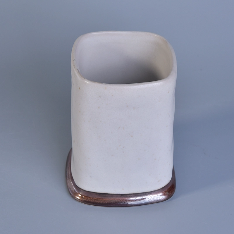 White ceramic scented candle vessels
