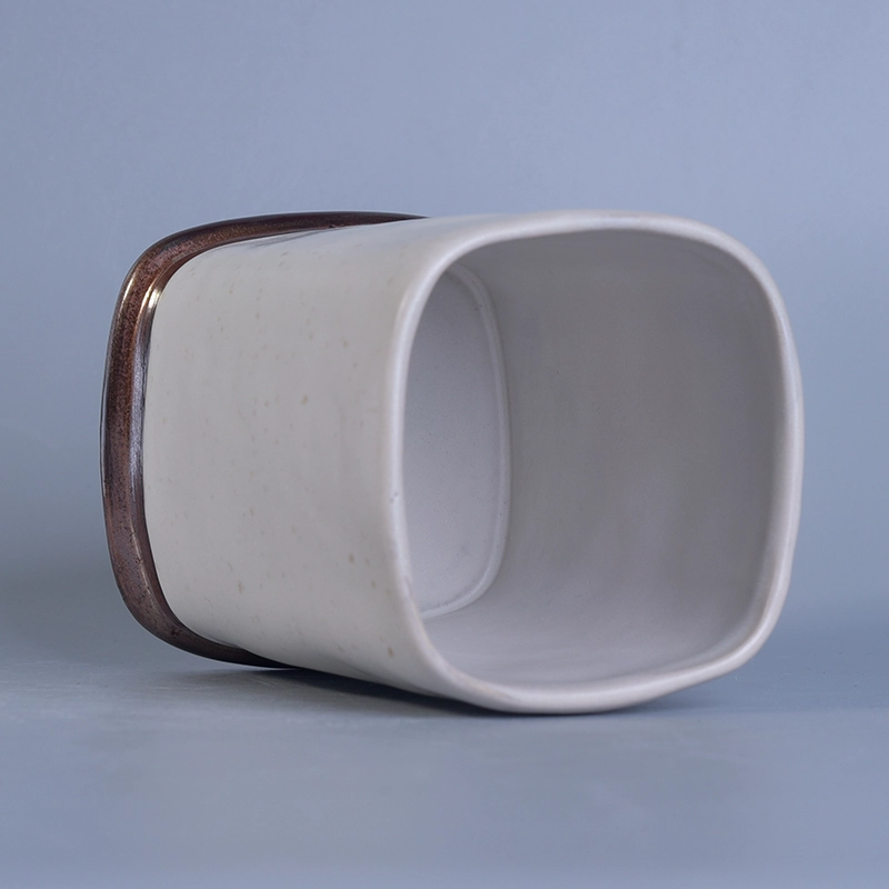 White ceramic scented candle vessels