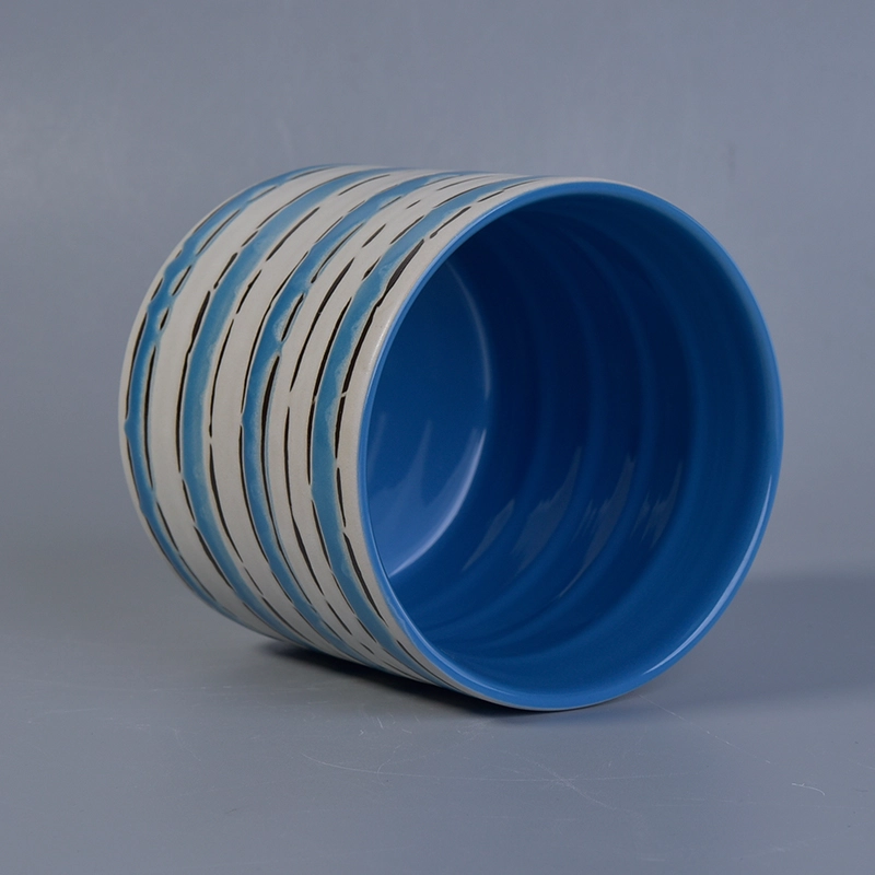 Eco-friendly Hand Painted Scented Soy Ceramic Candle Jars