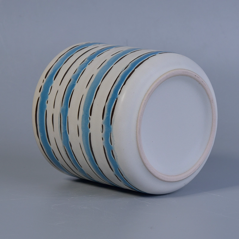 Eco-friendly Hand Painted Scented Soy Ceramic Candle Jars