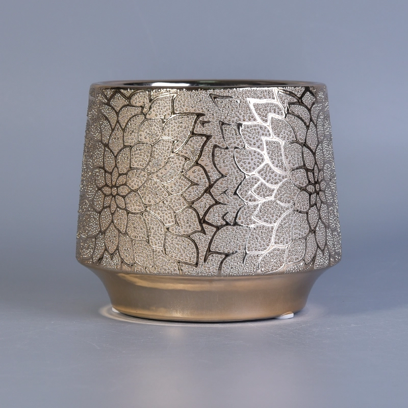 golden pattern ceramic candle jar golden pattern ceramic candle jar