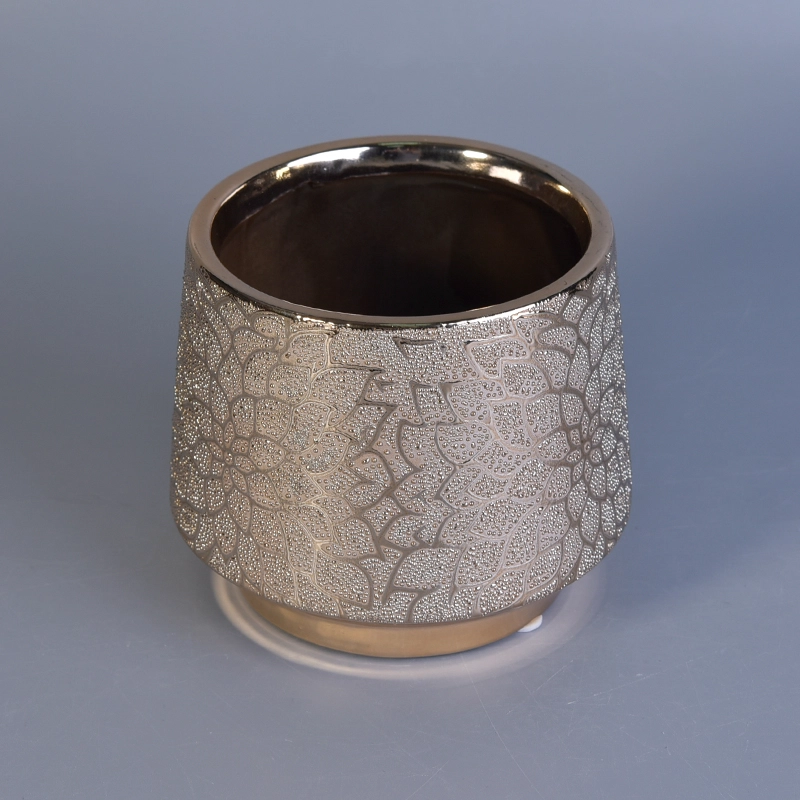 golden pattern ceramic candle jar golden pattern ceramic candle jar