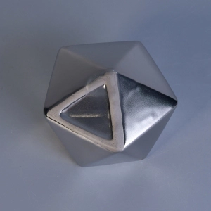 Unique silver diamond design ceramic jars for scent candles