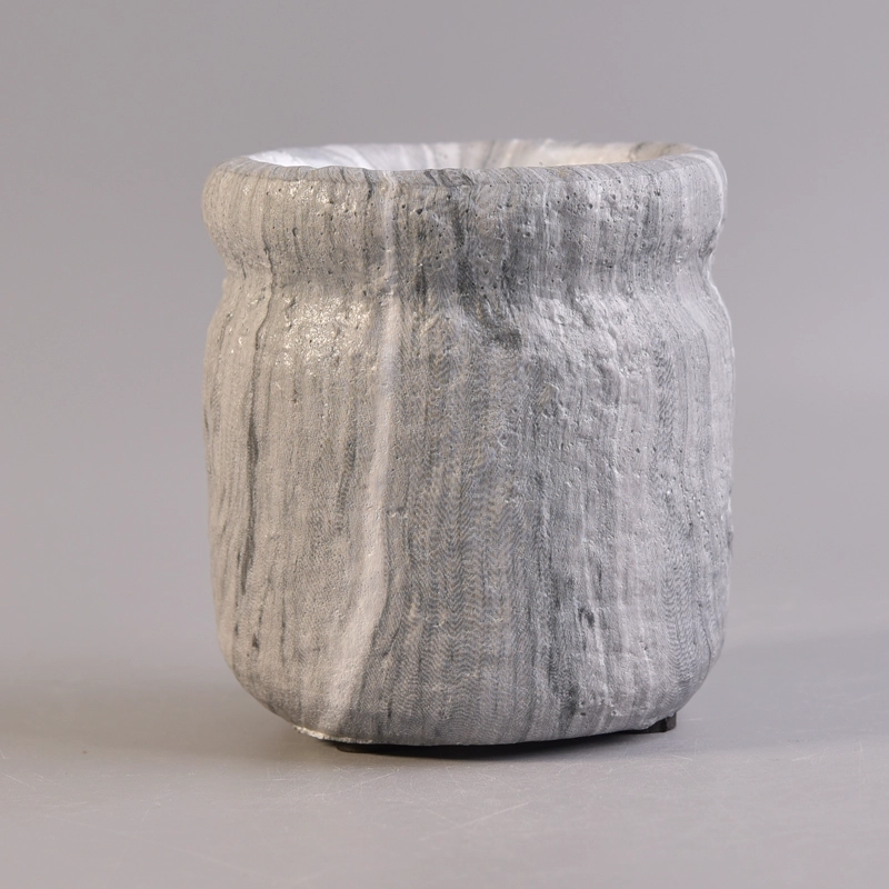 Grey cement wholesale container for candle 