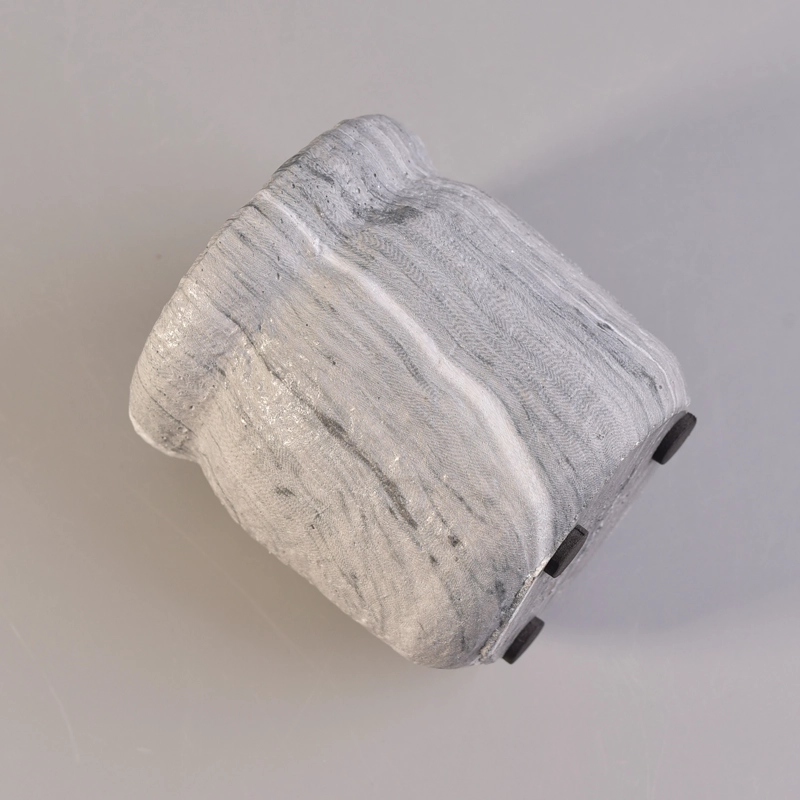Grey cement wholesale container for candle 