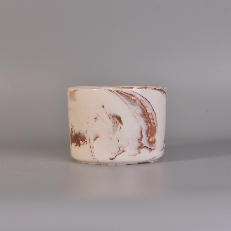 stock marble effect ceramic candle jars