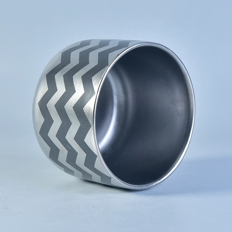 Isolation electroplating 13oz filling ceramic candle holder Isolation electroplating 13oz filling ceramic candle holder